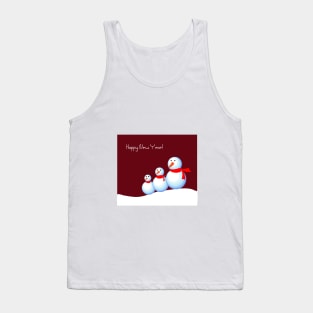 Happy New Year snowmans Tank Top